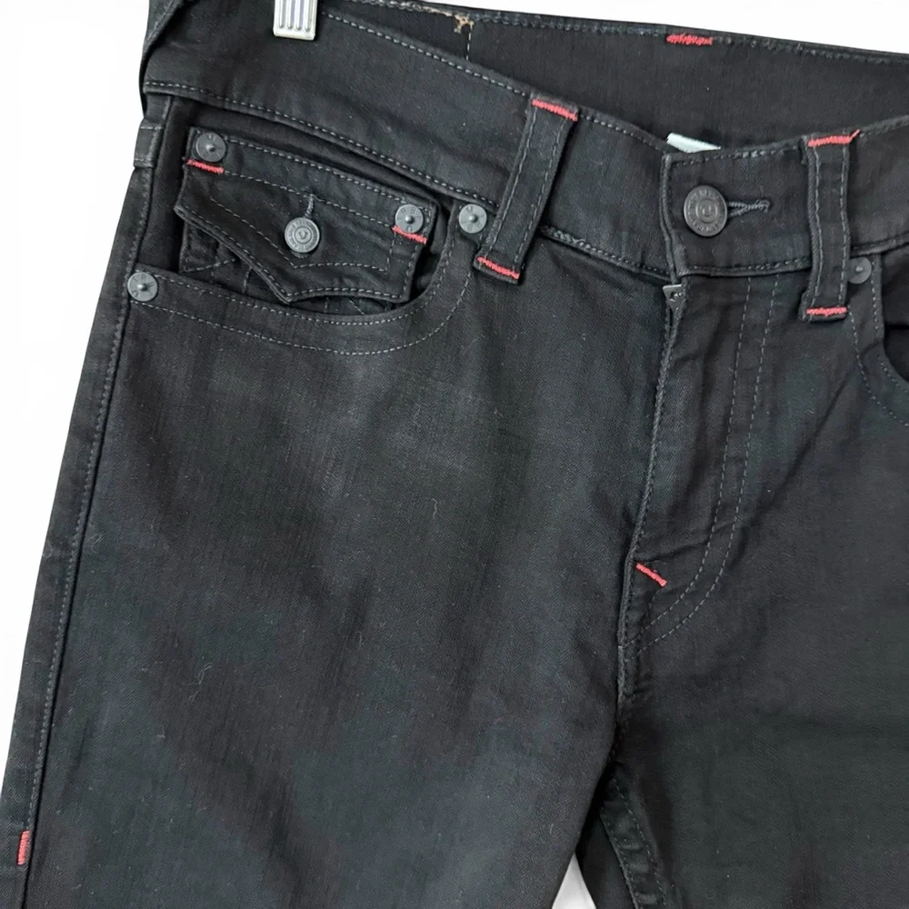 True Religion Rocco Skinny Black Jean 33